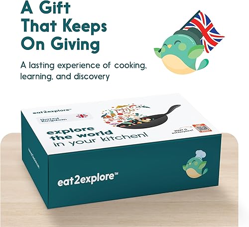 Miniatura 109 de eat2explore Kit de horneado de postres reales para familias Incluye 3 tarjetas de recetas de Japón, Turquía y Columbia con ingredientes clave