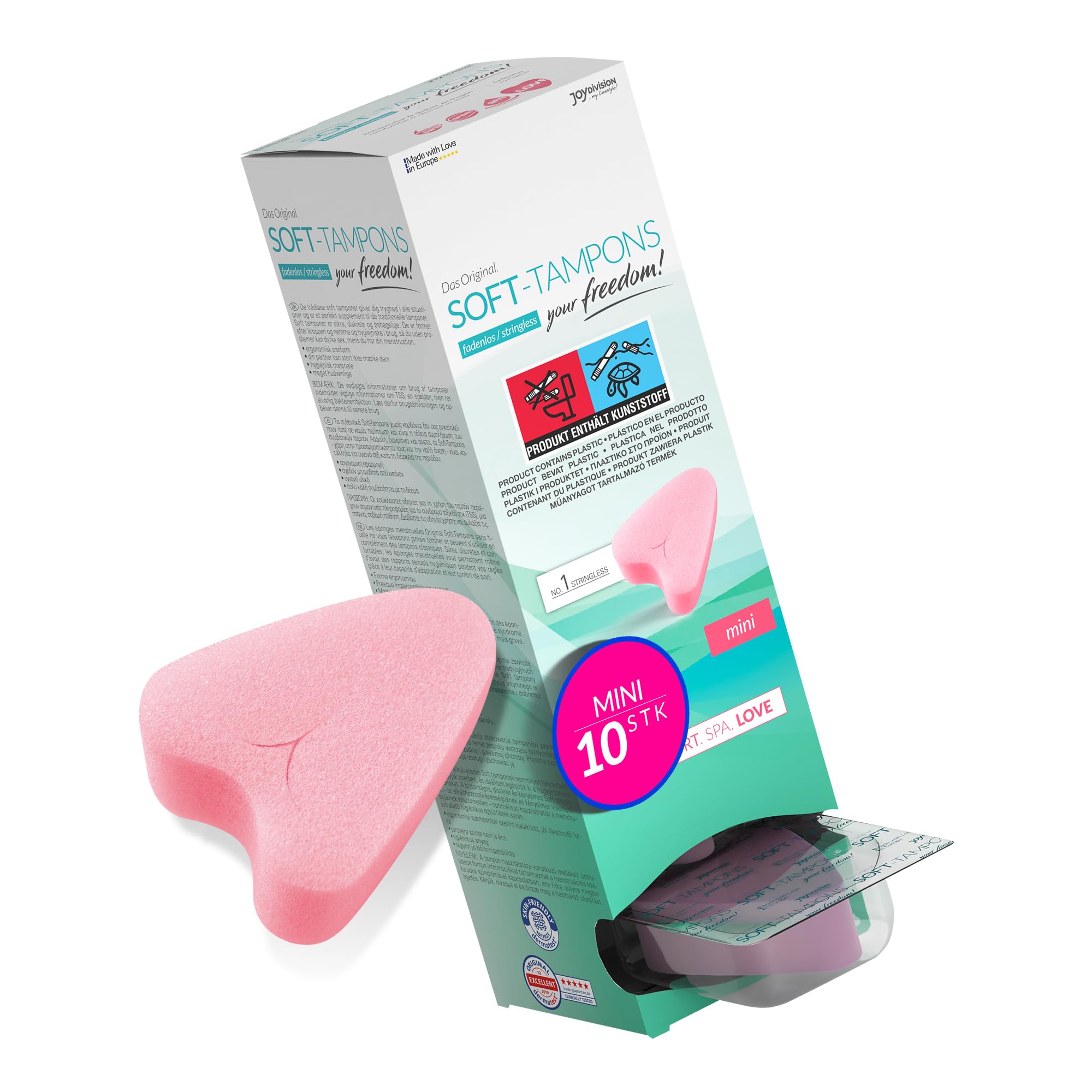 JOYDIVISION Soft-Tampons mini | 10 Stck | fadenlose Tampons Fr Sport,  Schwim Men & Spa | Men struationsschwmmchen ultra soft | leichtes Einfhren  & Entfernen | Mini Softtampon Ohne Faden : Amazon.de: Drogerie &  Krperpflege