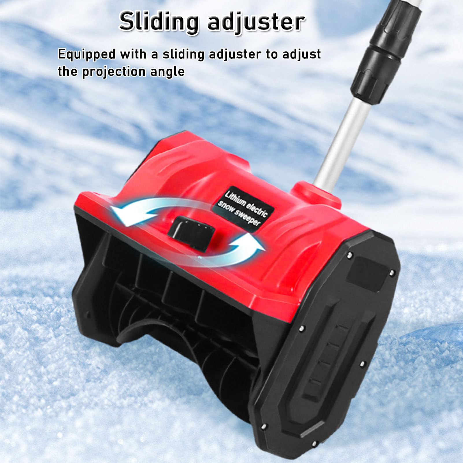 Pala da neve elettrica senza fili, larghezza 32 cm, spazzaneve a batteria con 2 batterie e caricabatterie rapido, piccolo strumento per la pulizia della neve per terrazze, ponti, marciapiedi,2Battery