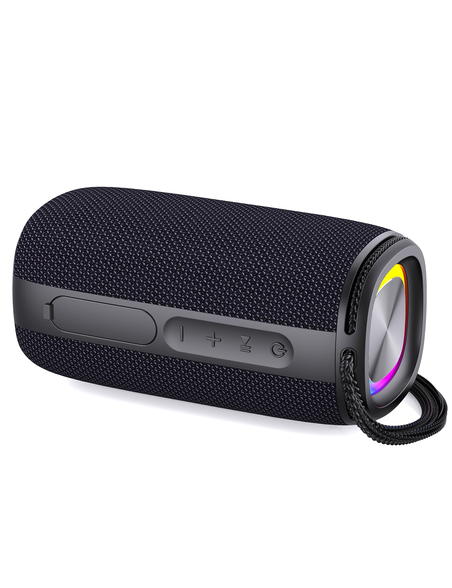 JaxiLano Bluetooth Speaker, Speaker Bluetooth Wireless with Light, BT5.3, IPX6 Waterproof Electronic Gadgets for Home/Party/Outdoor, Birthday Gift (Black)