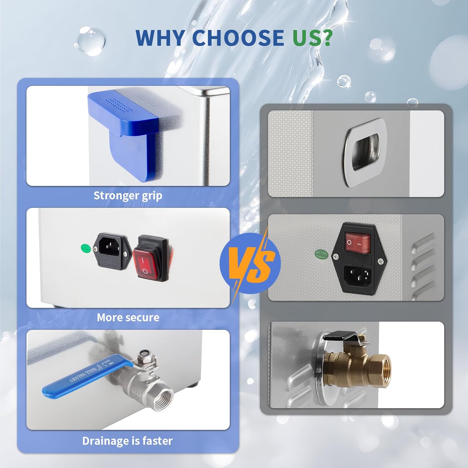 DK SONIC Ultrasonic Cleaner 37L 720W, Ultrasonic Carburetors Cleaner with Intelligent Mechanical Timer, Heater &Power Adjustable Function for Carburettors, Motorbike Engines, Chains