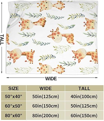 Miniatura 4 de Manta de jirafa súper suave, cálida y divertida, para sofá, dormitorio, sofá, oficina, automóvil, para todas las estaciones, acogedora manta de