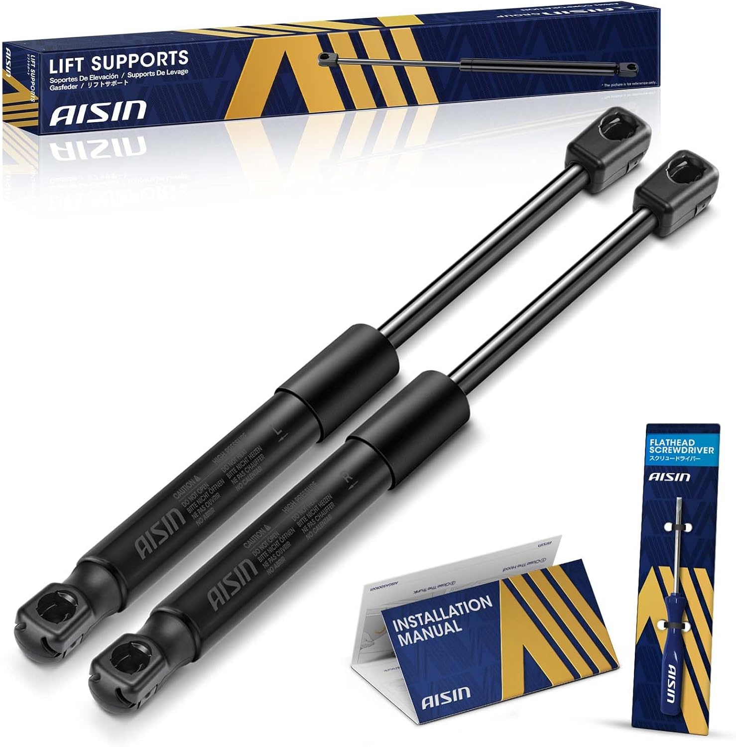 AISIN AFTERMARKET GASBM-00277 Rear Trunk Lid Lift Supports Shock Struts - Compatible with BMW E52 Z8 2000-2003 - Set of 2