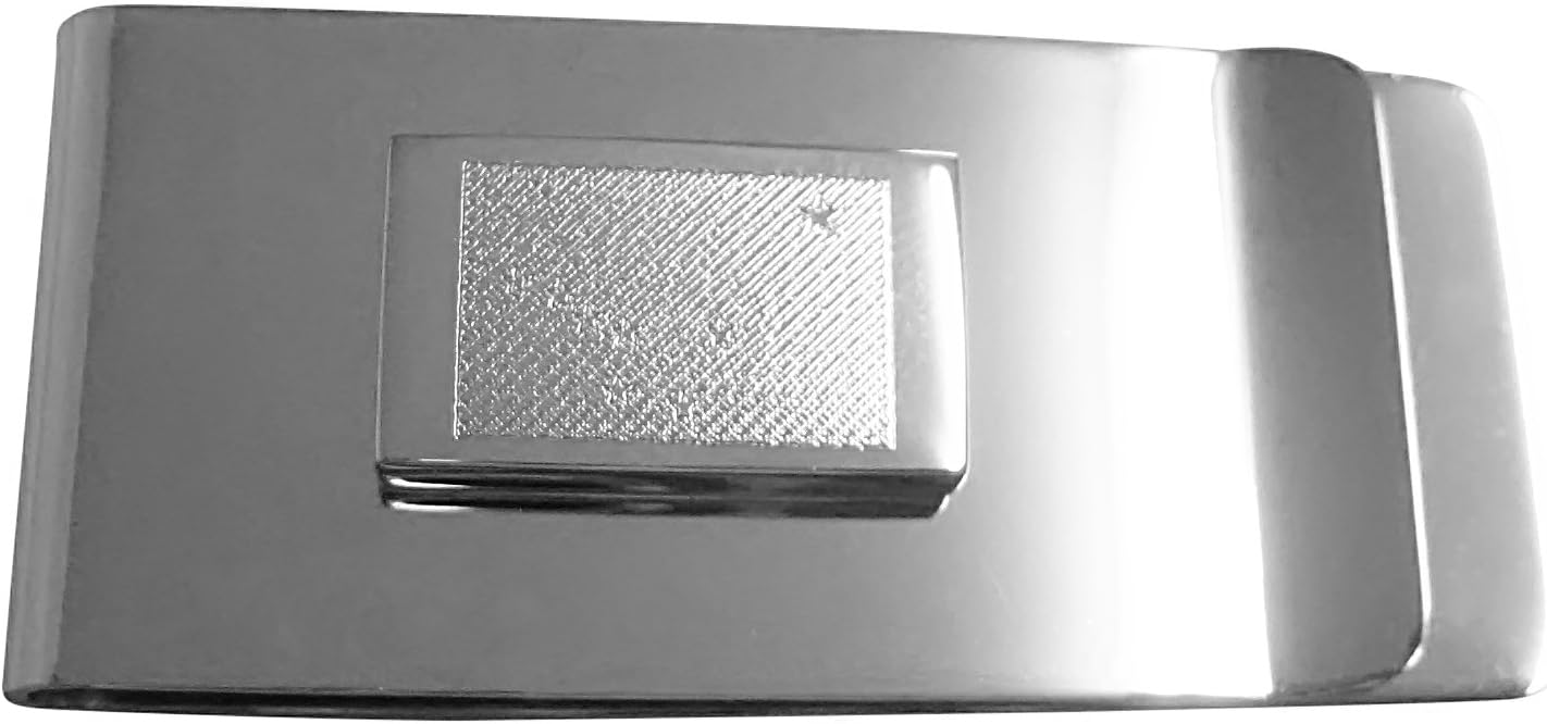 Kiola Designs Silver Toned Etched Alaska State Flag Money Clip