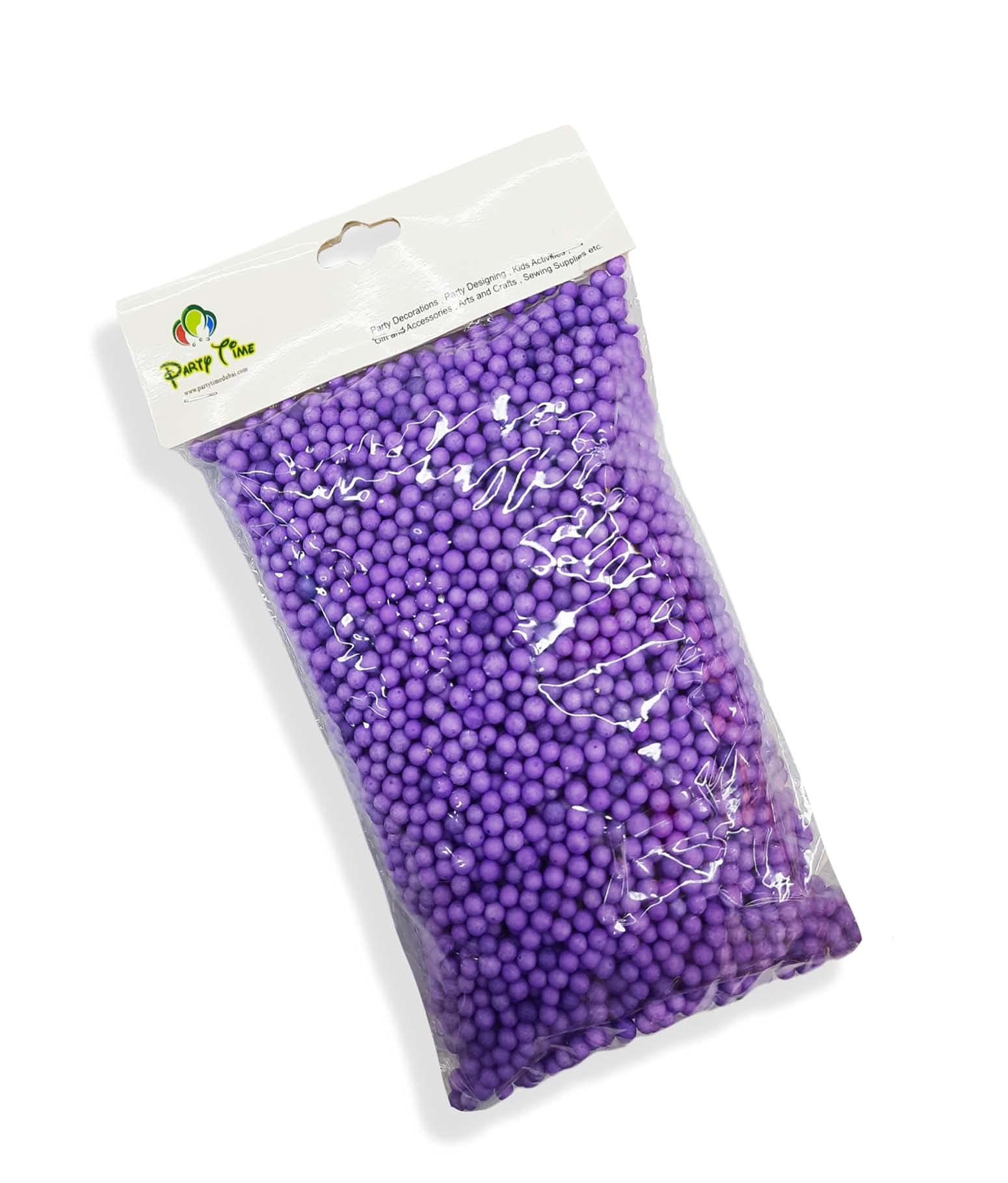 PARTY TIME1 Pack Big Thermacol/Foam Beads Styrofoam Beads Balls for Kids DIY Slime Making and Party Decoration (Purple)