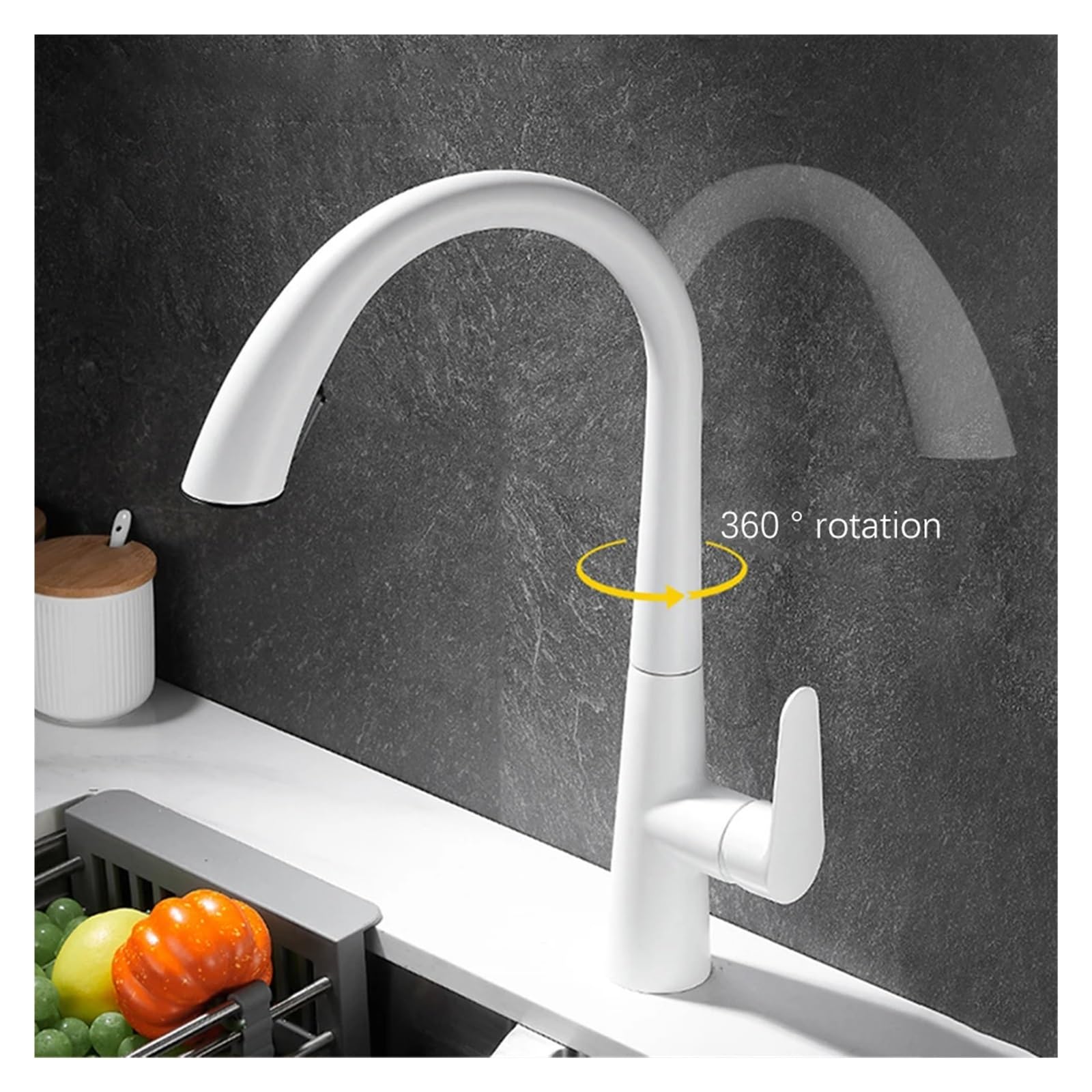 Grifo de Cocina extraíble Giratorio de 360 Grados, Grifo de Agua fría y Caliente para Lavabo, Fregadero, Grifo retráctil a Prueba de Salpicaduras para Fregadero de cocin