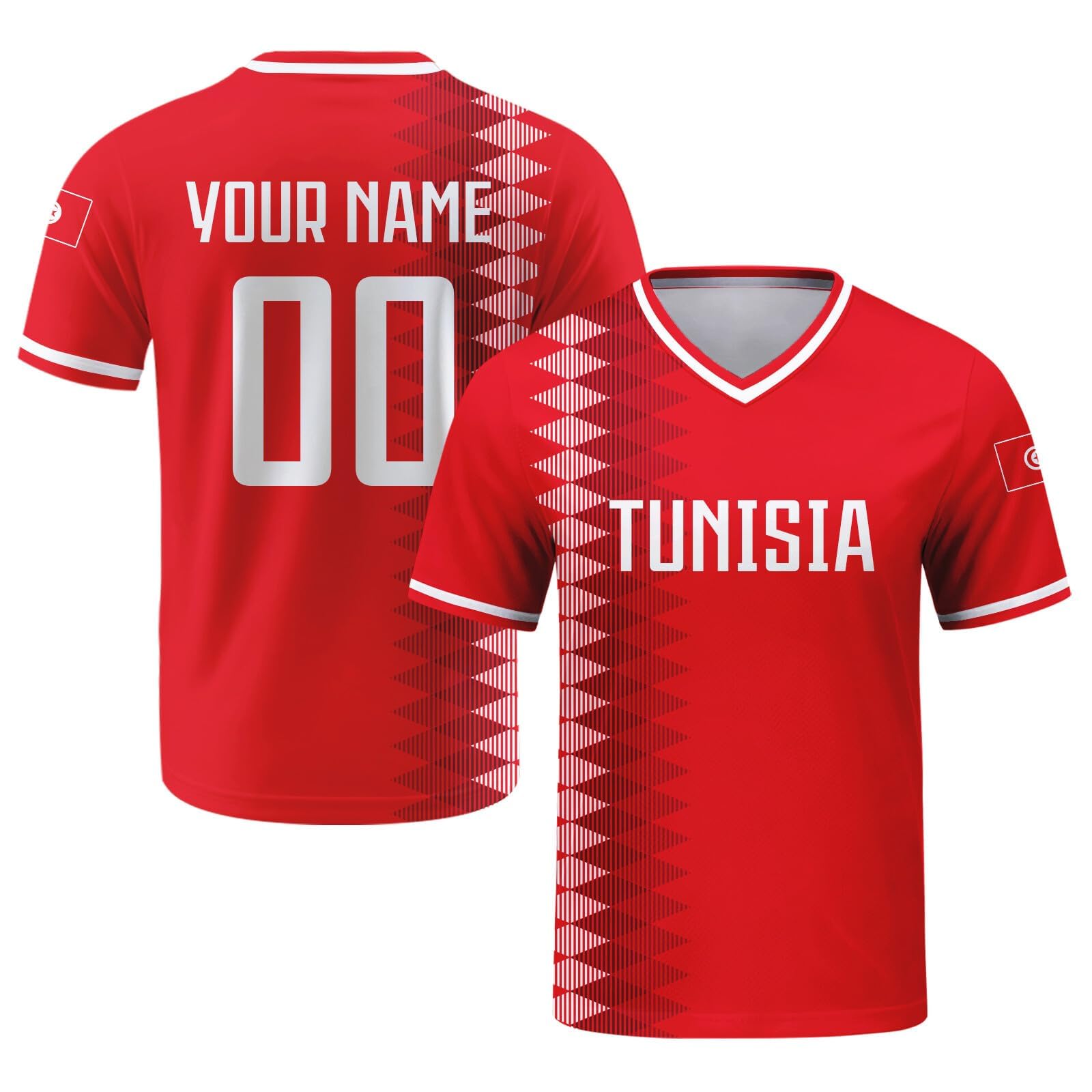 Custom 2026 National Soccer Jersey for Men Personalised Football Team Uniforms Jerseys Shirts Women Unisex A16 Tunisia Jerseys — image 1