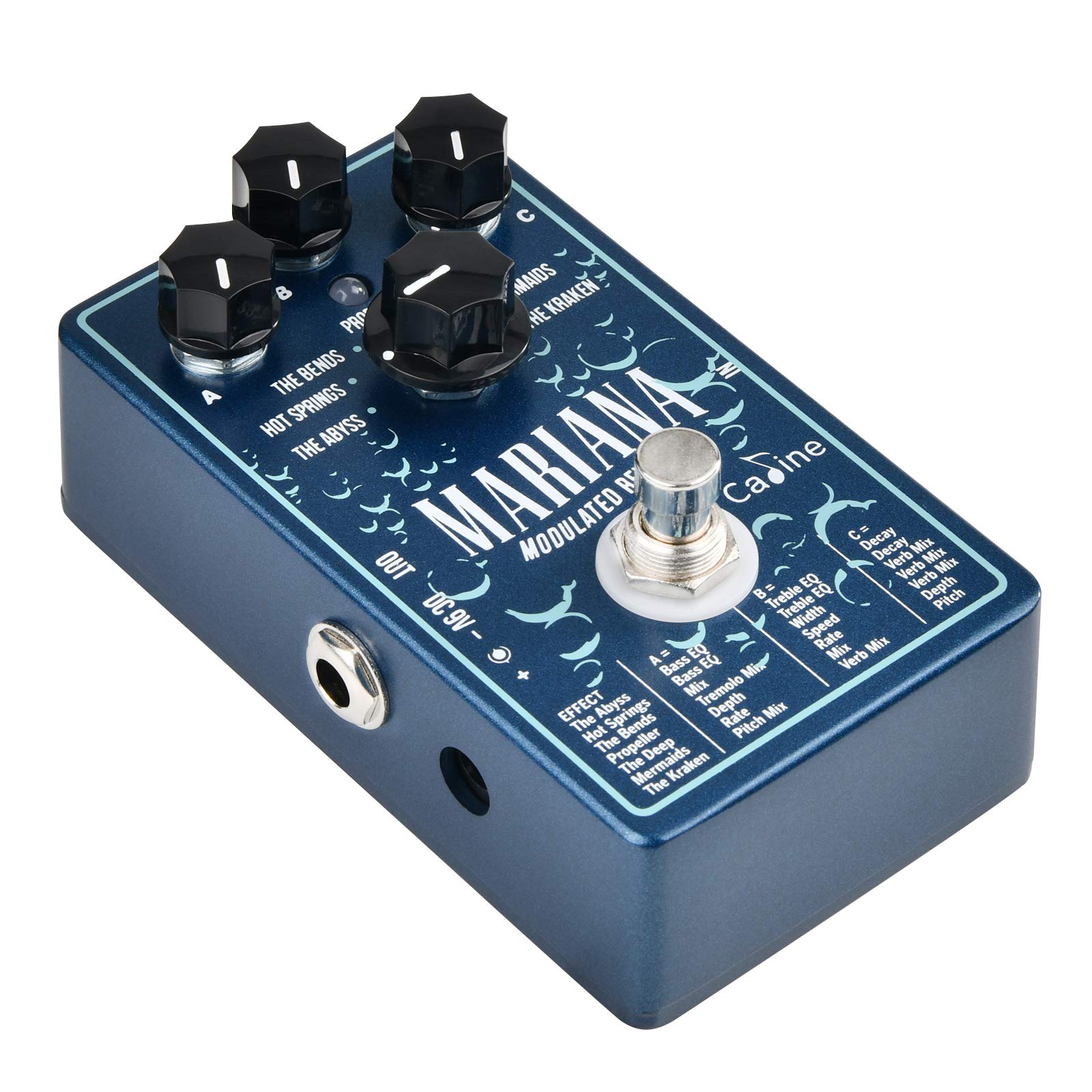 Caline CP-507 Mariana Modulated Reverbs Digitales Gitarren-Effektpedal (7 Arten von Reverb)