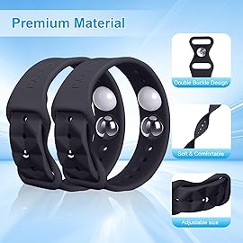 MEIYYJ Motion Sickness Bands for Adults and Kids Sea Wristbands for Cruise Travel Wristband, Natural Relief WristbandsSea Bands for Pregnancy Women(1 Pair Black)