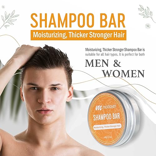 Miniatura 2 de Barra de champú hidratante para el cabello más gruesa y fuerte, barra de champú de jengibre natural, champú en barra de jengibre promueve la