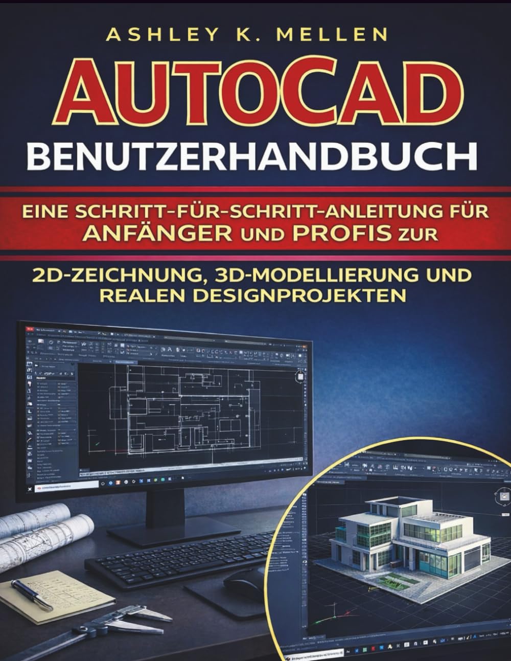 AutoCAD Benutzerhandbuch: Eine Schritt-für-Schritt-Anleitung für Anfänger und Profis zur Beherrschung von 2D-Zeichnung, 3D-Modellierung und realen Designprojekten