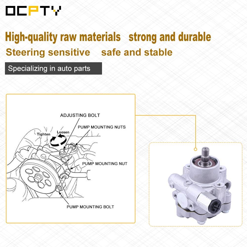 OCPTY Power Steering Pump, Power Assist Pump fits 1997-2000 for Infiniti QX4, 1996-2000 Pathfinder Replace for 21-5028
