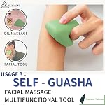 LEZER Point de massage de déclenchement, boule de massage manuelle, crochet de hanche, outil de libération de noeuds musculaires, soulagement tissulaire profond, Flexeur de hanche Iliacus dos Psoas pied de main Myofascial, thérapie physique, 2,9x2.1 in(vert)
