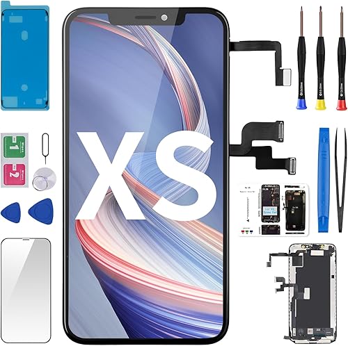 Para iPhone Xs Reemplazo de pantalla con altavoz de oído Sensor de proximidad Auricular 5.8 "Pantalla LCD táctil 3D digitalizador Montaje completo