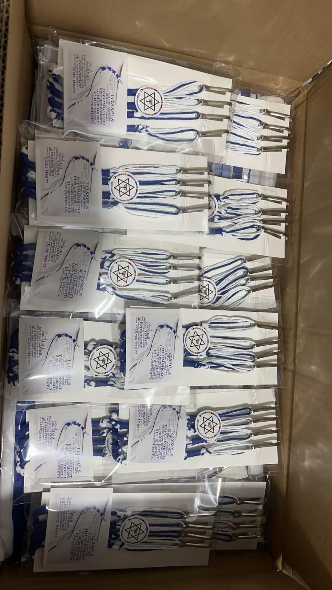 1Set (4Pcs) Tzitzits Thread Tassels Tzitzit(for Prayer Shawl) Six Color with Buckle