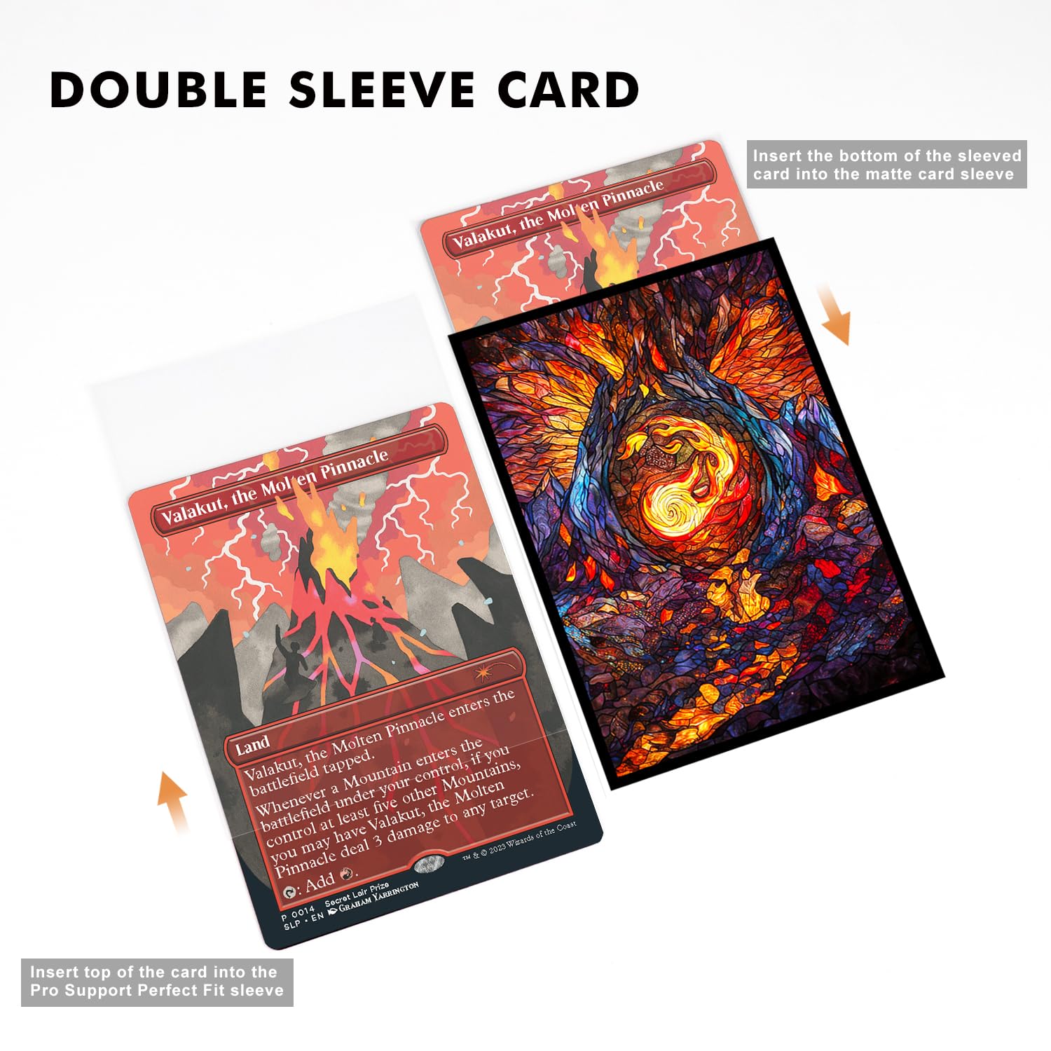 Amazon.com: Katomula 100 MTG Card Sleeves with 100 Inner Sleeves, Textured  Back Art Sleeve, Fit Standard Size Cards