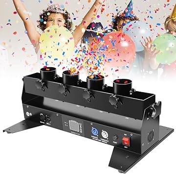 150W Professional Confetti Cannon Machine, Electric Confetti Launcher Confetti Tubes with Wireless Remote for Special Event, Parties, Club, Wedding, Concerts