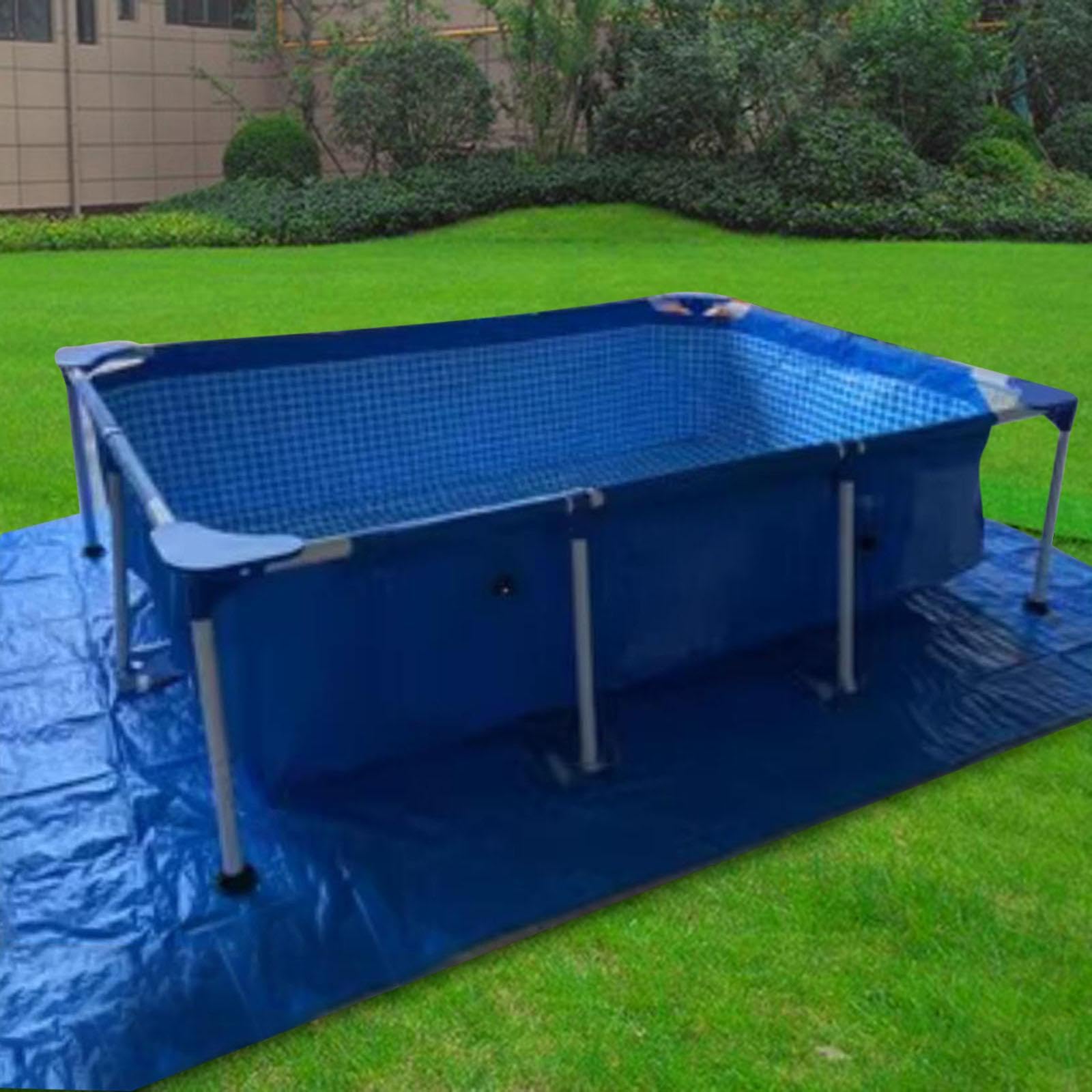 Telo da Piscina Rettangolare, Telo da Giardino,Blu,500x300cm