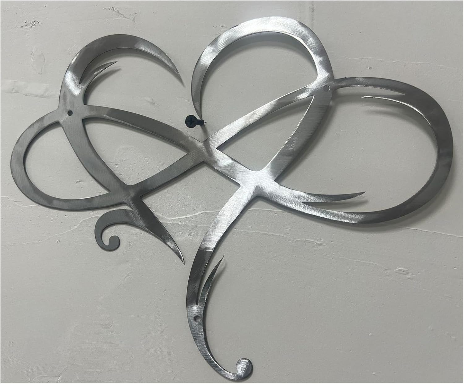 ZALTAS Metal Heart Wall Decoration,Metal Infinity Heart Wall Art Decor