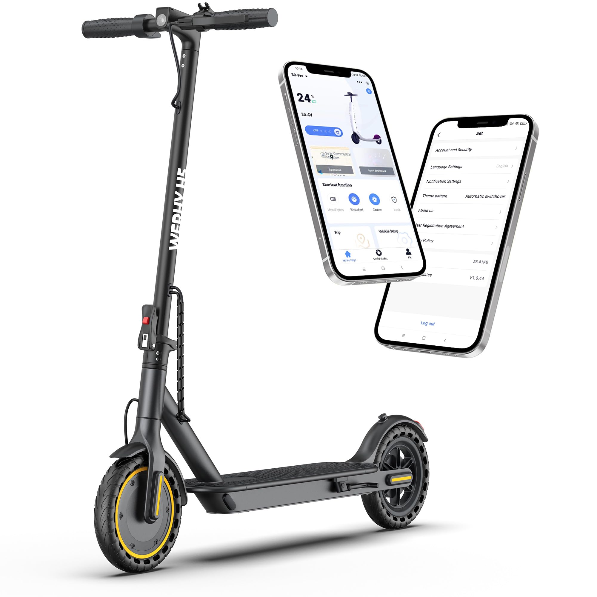 WERHY 8 5 10 Electric Scooter 350W 500W Motor Top Speed 19 22 mph Max 28 23 16Miles