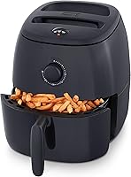 Vista 14 de DASH Tasti-Crisp™ - Horno freidora de aire eléctrica, 6 cuartos de galón, tamaño familiar, Aqua - Freidora de aire compacta con cesta grande