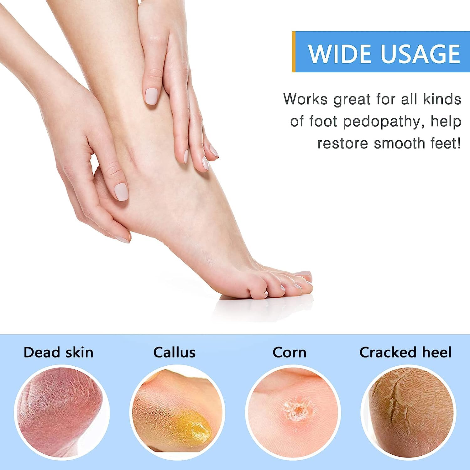 YANCI® Professional Pedicure Foot File Double-sided Stainless Steel Foot Scrubber Callus Remover Dead Skin Hard Skin Corn Removal Pedicure Exfoliator for Wet or Dry Feet (Pink) 2