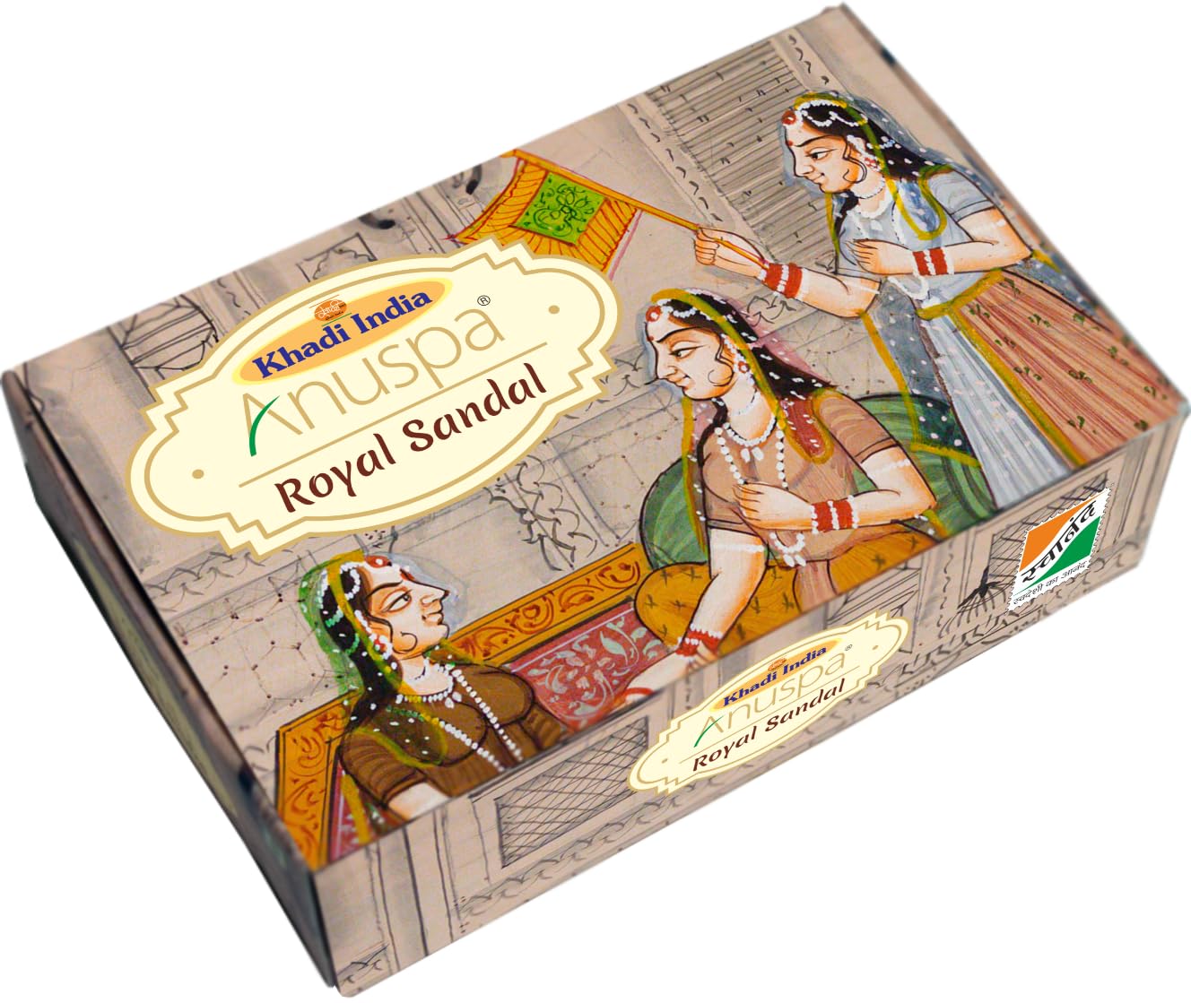 Anuspa Khadi Royal Sandal Soap | Made with Real Sandal Oil & Almond Oil | Warm Woody Sandalwood Fragrance | Premium Herbal Bathing Bar | Nourishes & Moisturizes Skin | Gentle Daily Cleansing | Suitable for All Skin Types-image-38