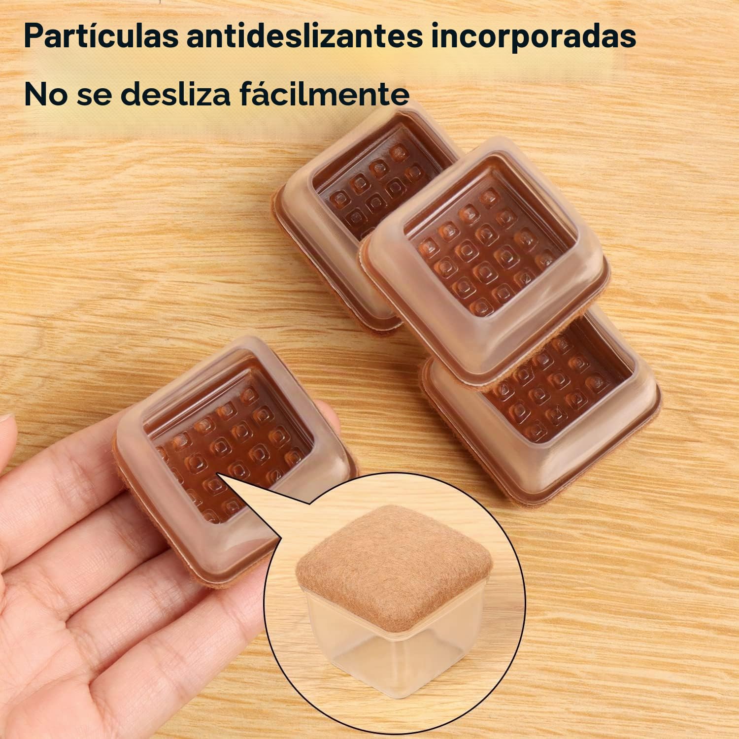Protectores de Suelo para Patas de Silla 28-37mm, 16 Tapas de Silicona pequeñas para Patas de Silla con Fieltro, Fundas de protección para Patas de Silla de Silicona, Protectores para Patas de Silla