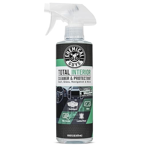 Chemical Guys Total Interior Cleaner & Protectant - New Car Scent, Car Cleaning Spray, Cleans and Protects Leather, Vinyl, Plastic, Rubber, and Glass, Safe for Trucks, SUVs, Jeeps, RVs & More - 16 oz