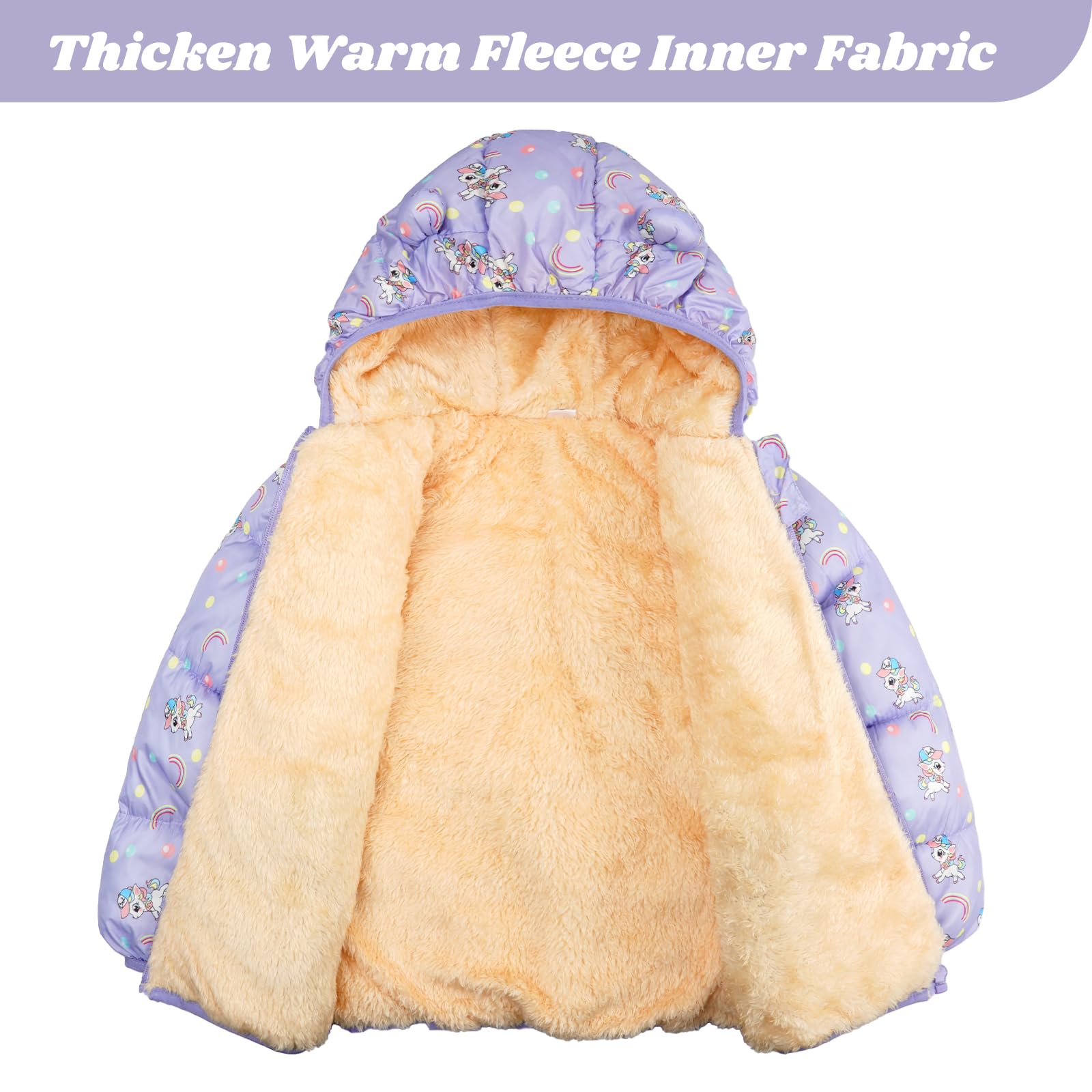 JiAmy Baby Kinder Winterjacke mit Kapuze Jungen Mädchen Wintermantel Winddicht Verdicken Warmen kinder jacke Reißverschluss Kapuzenjacke Fleece Mantel 18 Monate-5 Jahre