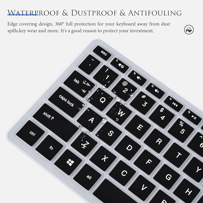 Funda para teclado CASEDAO de silicona negra para HP Pavilion miniatura 6