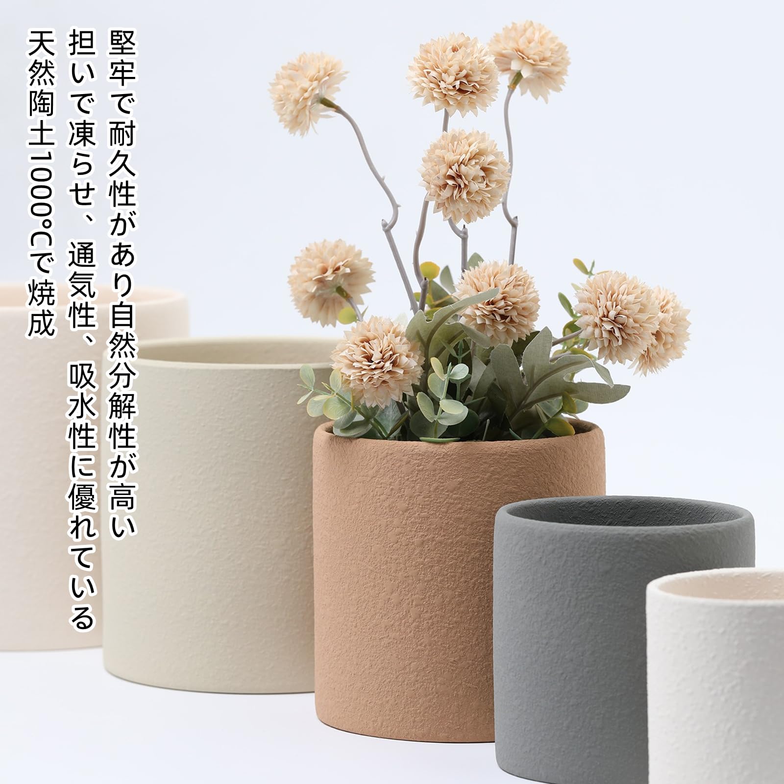 Amazon.co.jp: 陶器鉢 プランター 素焼き植木鉢 鉢 植木鉢 丸型 鉢