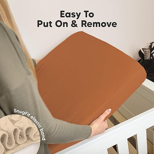 Vista 383 de KeaBabies - Juego de 2 sábanas orgánicas, unisex, suaves, 52 x 28 pulgadas, diseño neutro, de algodón jersey transpirable, con estampados adorables