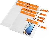 Vista 10 de HEETA Paquete de 5 bolsas secas transparentes impermeables, estuches herméticos, bolsas secas, soporte para documentos para cámara, teléfono