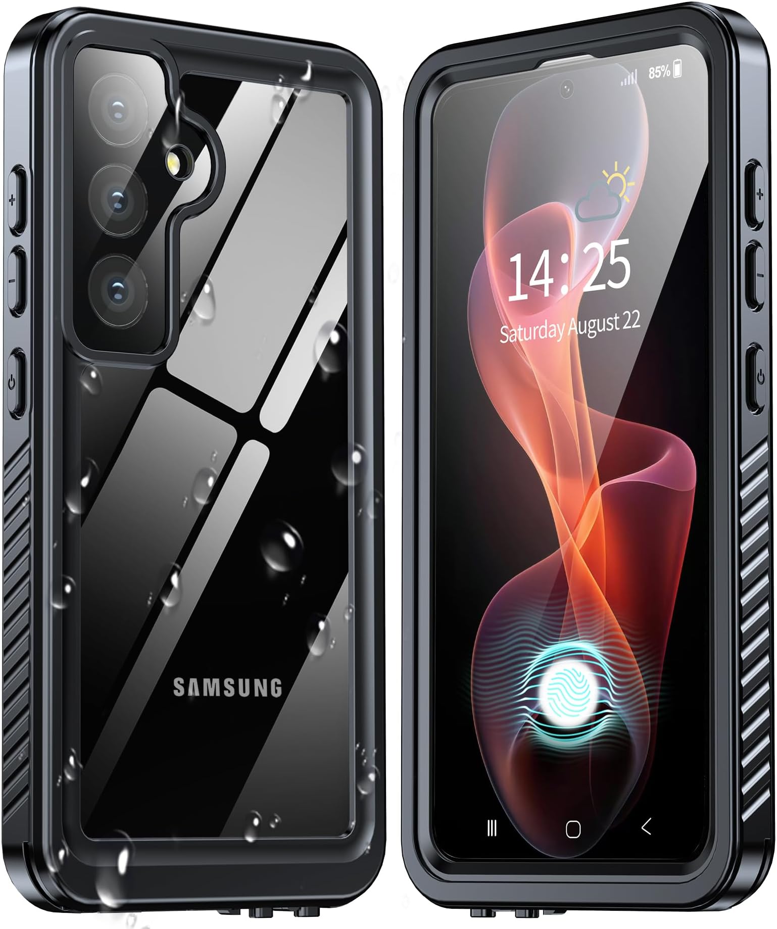 ANTSHARE for Samsung Galaxy S24 Case, IP68 Waterproof Samsung S24 Case with [Built-in Screen/Camera Protector], Full Body Sealed Protective Front and Back Cover for S24 5G 6.1” (Black)