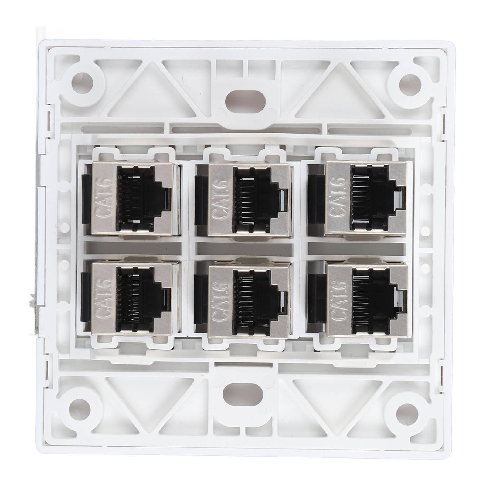 Presa per Piastra a Muro Ethernet Cat6, Piastra Jack per Accoppiatore a Muro Keystone a 6 Porte RJ45 da Femmina a Femmina