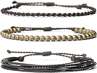 Vista 84 de Handmade Natural Stone Beaded Healing Bracelet Gift for Men Adjustable Rope String Bracelet