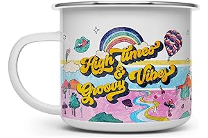 Psychedelic Sixties Hippie Mushroom Camping Coffee Mug