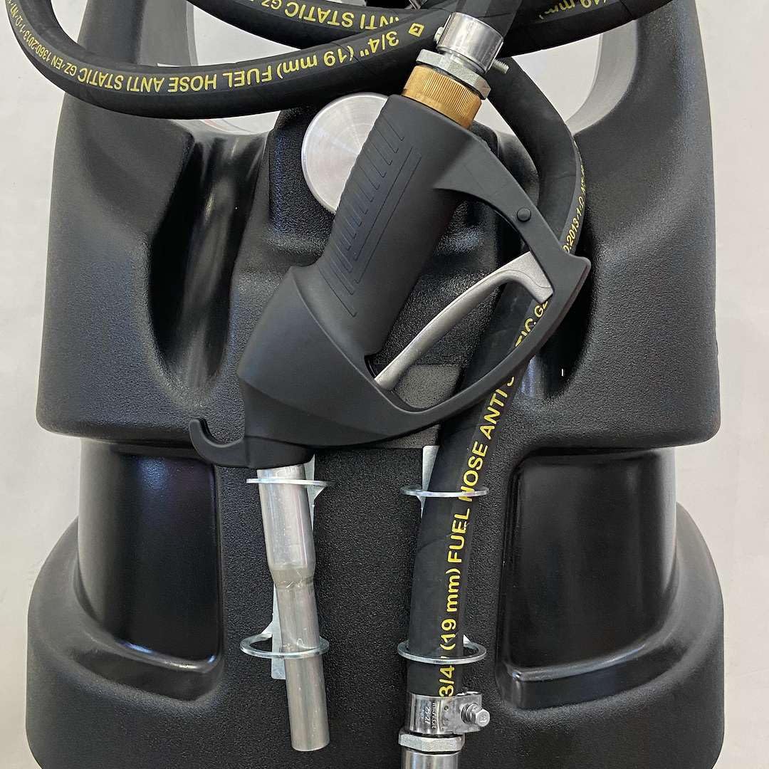 Réservoir Essence Mobile 55L Certifié ATEX, Pompe à Essence Manuelle de Ravitaillement, Débit 30 l/min avec Tuyau Antistatique de 3 Mètres, Réservoir de Carburant Mobile pour un Remplissage Efficace