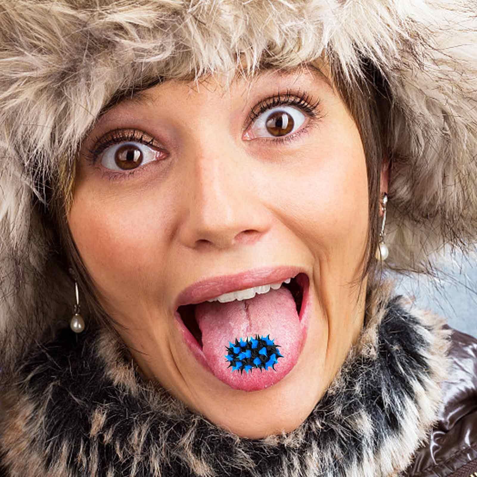 SCOOVY Vibrierende Zungenpiercings, 1,6 Mm Piercing-Hanteln, Zungenpiercing  Aus Edelstahl, Zungenpiercing Aus Silikon, Vibrierender Zungenpiercing-Schmuck  Fr Mdchen Und Frauen, Modeaccessoires : Amazon.de: Fashion