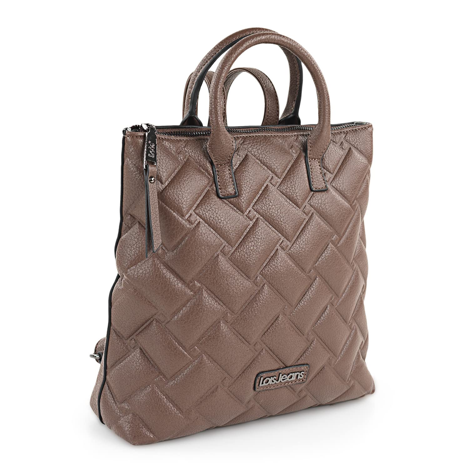 Lois - Bolso Mochila Mujer Elegante Tipo Casual Moderna Para Vestir Mochilas Mujer Estilo Urbano Mochila Negra Mujer Pequeña Ideal Para Uso Diario, Marrón oscuro
