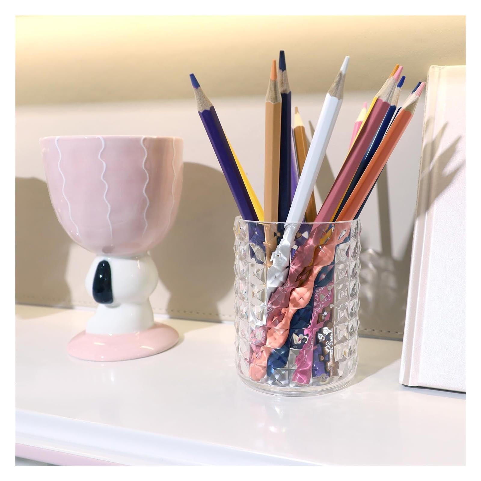 2 Stück Acryl-Qtip-Halter Badezimmer Aufbewahrungsbehälter mit