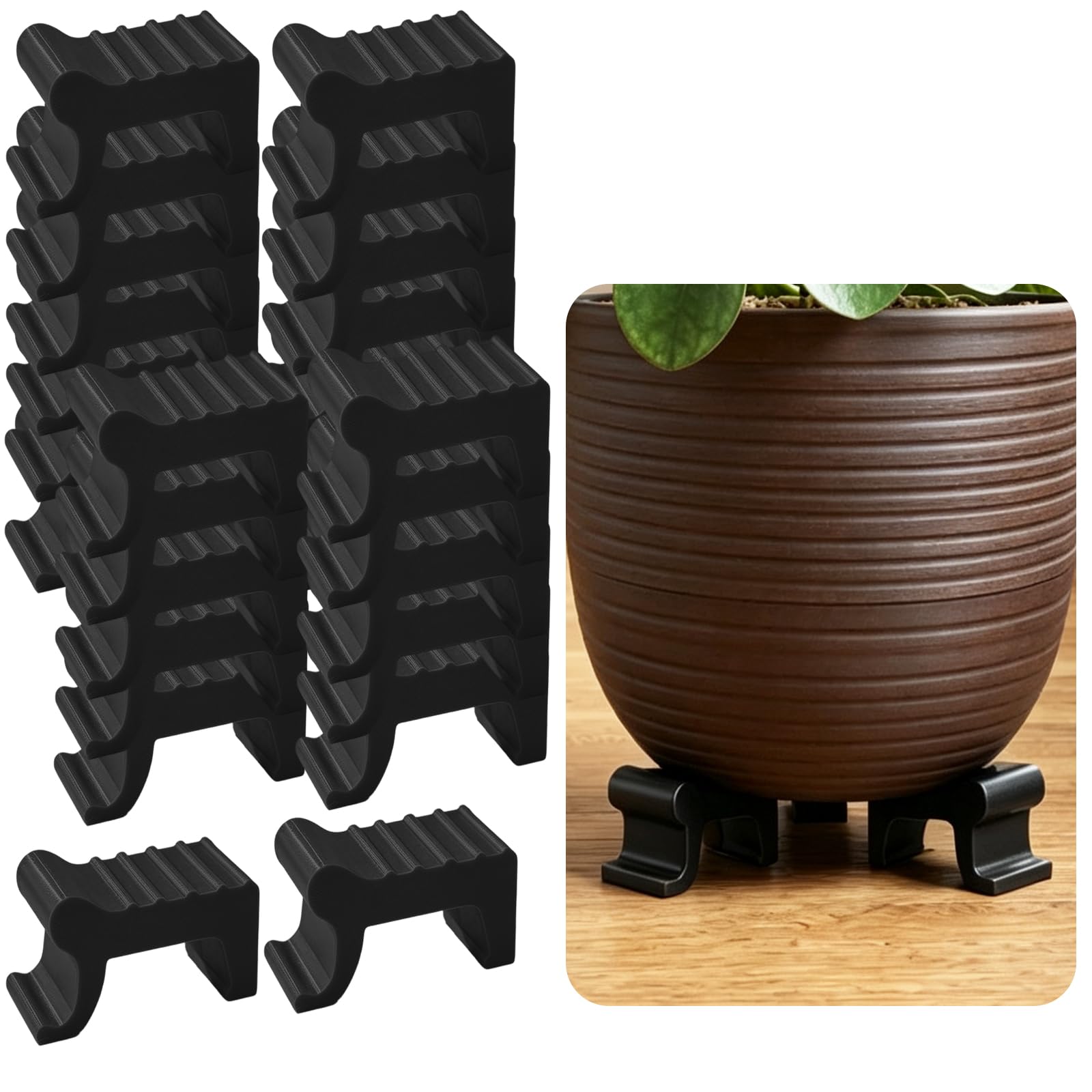 12PCS/24PCS Tall Pot Feet for Outdoor Planters, 3.5cm Large Pot Risers