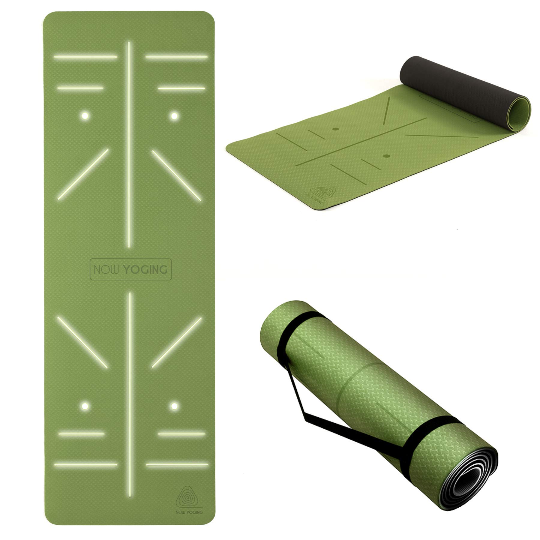 Unbeatable 8mm Thickness Yoga Mat with Alignment lines, Free Carrying Strap, Non Slip TPE surface for Women & Men for Fitness, Home Exercise(AIR BOUNCE)