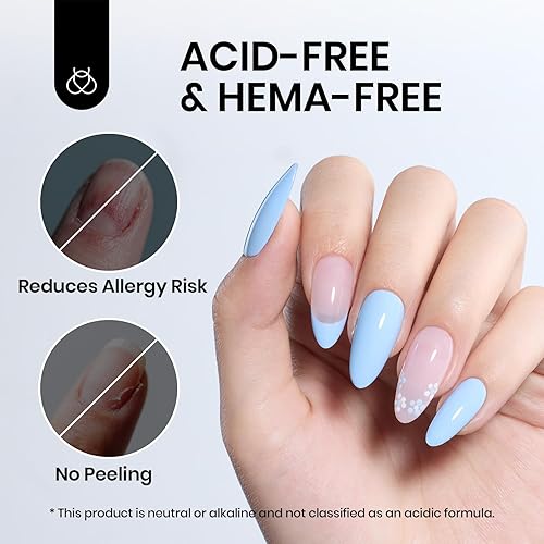 Miniatura 20 de beetles Gel Polish Capa base de gel, 0.5 fl oz, base de esmalte de uñas de gel prebond de larga duración, capa base de lámpara de uñas UV, fórmula