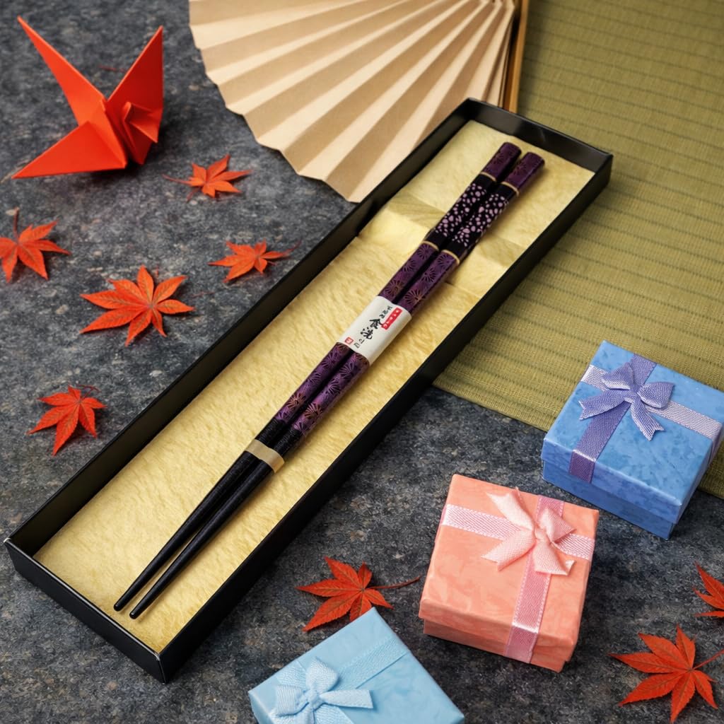 Premium Japanese Chopsticks Reusable [ Made in Japan ] Traditional Lacquer Art Wooden Chopsticks B (Galaxy PU(MK007)) — Amazon image 4