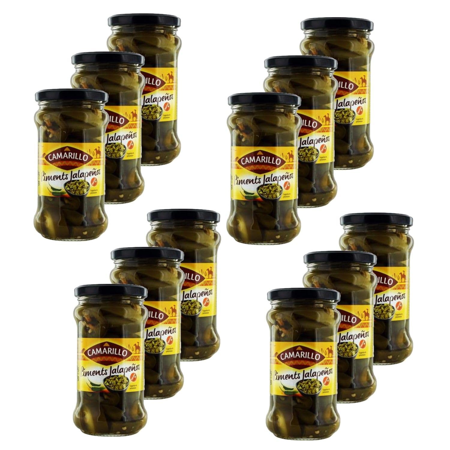 Lote de 12 pimientos jalapenos – Bote de 280 g