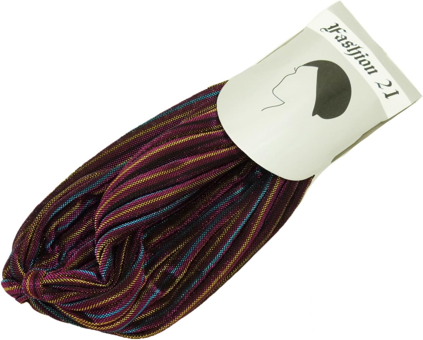 Fashion 21 Women's Pleated Glittered Turban Hat Head Wear - Image 6