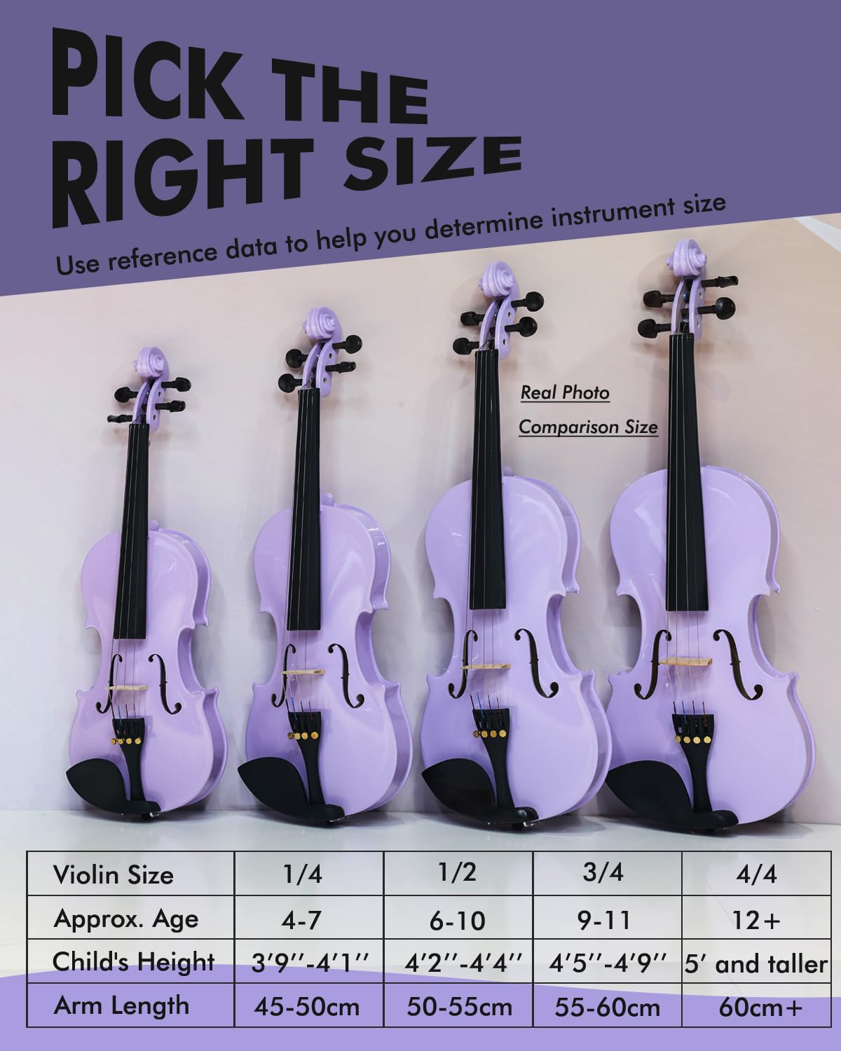 Violine / Geige 4/4 Set (inkl. Bogen & Tasche) Ideal Für Jung Und Alt Instrument