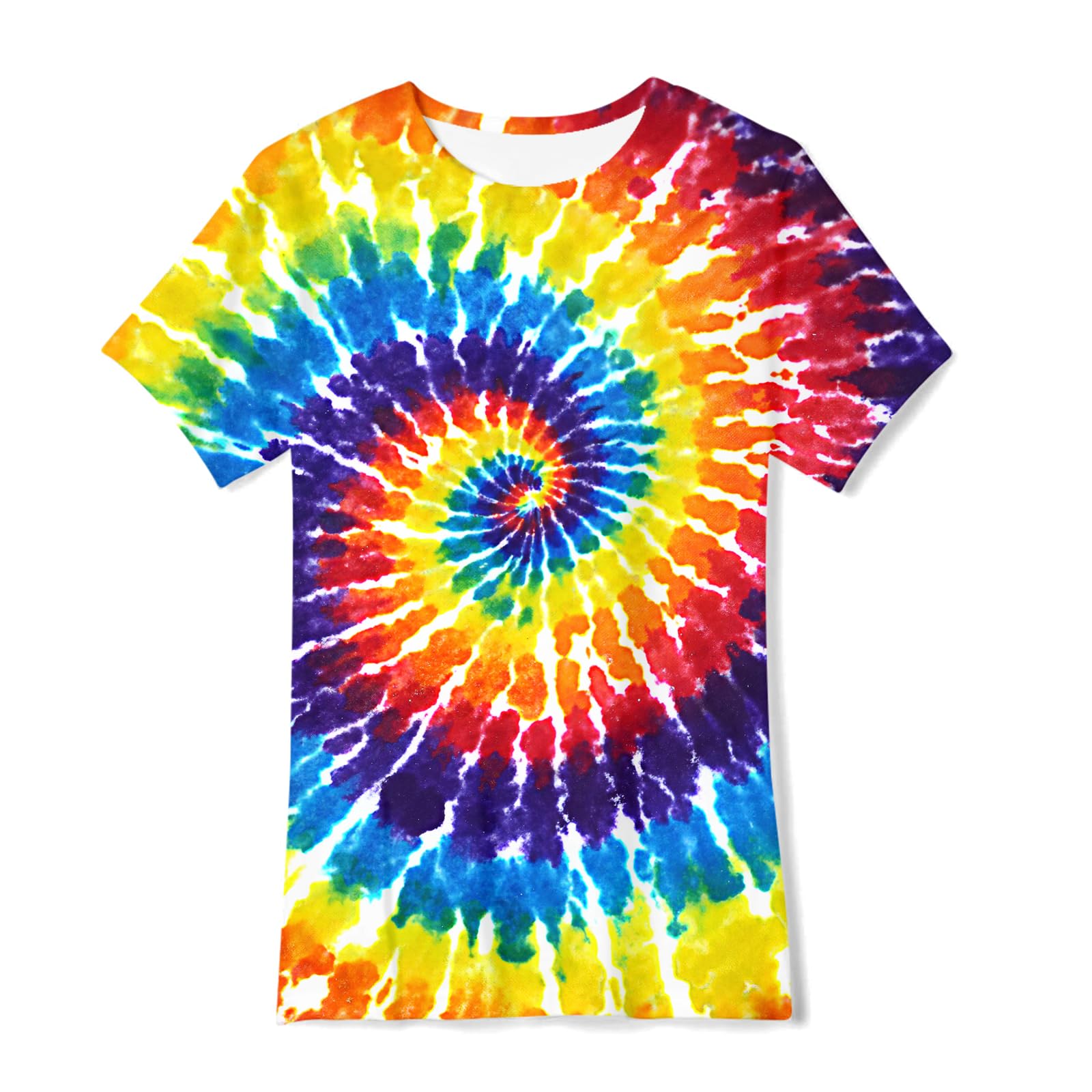 Boys Tie Dye Shirt Size 4-14 Hippies Senior Rainbow Tees T Shirts for Kids | Tees T shirts for Kids